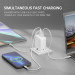 4Smarts GaN Charger Flex 65W - захранване за ел. мрежа за лаптопи, смартфони и таблети с 2xUSB-C и 1xUSB-A изходи с технология за бързо зареждане (бял) 5