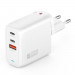 4Smarts GaN Charger Flex 65W - захранване за ел. мрежа за лаптопи, смартфони и таблети с 2xUSB-C и 1xUSB-A изходи с технология за бързо зареждане (бял) 1