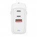 4Smarts GaN Charger Flex 65W - захранване за ел. мрежа за лаптопи, смартфони и таблети с 2xUSB-C и 1xUSB-A изходи с технология за бързо зареждане (бял) 2