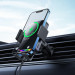 Baseus Halo Electric Wireless Car Mount Qi Charger 15W (SUDD000001) - поставка за радиатора на кола с безжично зареждане за Qi съвместими смартфони (черен) 9