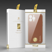 Dux Ducis Yolo Series Case - удароустойчив хибриден кожен кейс за iPhone 14 Pro Max (кафяв) 12