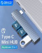 Orico USB-C 3-port Hub (AH-W13-GY-BP) - 3-портов USB-C хъб за компютри и лаптопи с USB-C порт (тъмносив)  5
