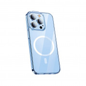 Baseus Crystal MagSafe Hybrid Protection Set - хибриден удароустойчив кейс с MagSafe и стъклено защитно покритие за дисплея на iPhone 14 Pro (прозрачен) 3