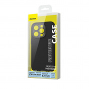 Baseus Liquid Silica MagSafe Gel Case Set (ARYC000101) - силиконов (TPU) калъф с MagSafe и стъклено защитно покритие за дисплея за iPhone 14 Pro (черен) 7
