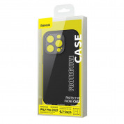 Baseus Liquid Silica Gel Case Set (ARYT001501) - силиконов (TPU) калъф и стъклено защитно покритие за дисплея за iPhone 14 Pro Max (черен) 7