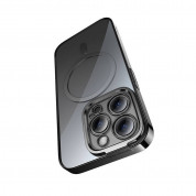 Baseus Glitter MagSafe Hybrid Protection Set - хибриден удароустойчив кейс с MagSafe и стъклено защитно покритие за дисплея на iPhone 14 Pro (черен-прозрачен) 1
