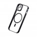 Baseus Glitter MagSafe Hybrid Protection Set - хибриден удароустойчив кейс с MagSafe и стъклено защитно покритие за дисплея на iPhone 14 (черен-прозрачен) 2