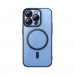 Baseus Glitter MagSafe Hybrid Protection Set - хибриден удароустойчив кейс с MagSafe и стъклено защитно покритие за дисплея на iPhone 14 Pro (син-прозрачен) 1