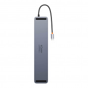 Baseus Elite Joy Series 11-in-1 USB-C Notebook Hub v2 (WKSX030013) - мултифункционален хъб за свързване на допълнителна периферия за Macbook и USB-C устройства (сив) 2