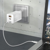 Dudao GaN Laptop Charger 65W - захранване за ел. мрежа за лаптопи, смартфони и таблети с USB-A и 2xUSB-C изходи с технология за бързо зареждане (бял) 8