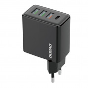 Dudao Quick Wall Charger 20W - захранване за ел. мрежа с 3хUSB-A и USB-C изходи и технология за бързо зареждане (черен)