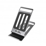 Dudao F14 Foldable Smartphone Stand - сгъваема алуминиева поставка за мобилни телефони до 7 инча (тъмносив)