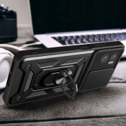 Tech-Protect CamShield Pro Hard Case - хибриден удароустойчив кейс с пръстен против изпускане за Motorola Moto E22, Moto E22i (черен) 3
