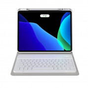 Baseus Brilliance Keyboard Case (ARJK000102) - кожен калъф и безжична блутут клавиатура за iPad Pro 12.9 M2 (2022), iPad Pro 12.9 M1 (2021), iPad Pro 12.9 (2020), iPad Pro 12.9 (2018) (бял)
