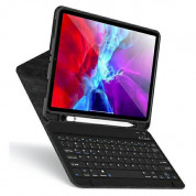 USAMS Winro Case and Bluetooth Keyboard - кожен калъф и безжична блутут клавиатура за iPad Pro 11 M2 (2022), iPad Pro 11 M1 (2021), iPad Pro 11 (2020) (черен)