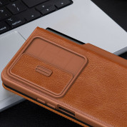 Nillkin Qin Leather Pro Case - кожен калъф за Samsung Galaxy Z Fold 4 (кафяв) 5