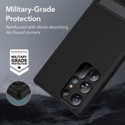 ESR Air Shield Boost Case - удароустойчив хибриден кейс с вградена поставка за Samsung Galaxy S23 Ultra (черен) 3