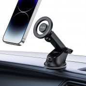 Tech-Protect N51 Magnetic Dashboard and Vent Car Mount - магнитнна поставка за таблото, стъклото или радиатора на кола за iPhone с MagSafe (черен) 6