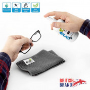 Ecomoist Natural Lens Cleaner Kit with Fine Microfiber Towel 250ml - антибактериален спрей и микрофибърна кърпичка за почистване на очила, лещи за фотоапарати и други 4