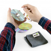 Ecomoist Natural Vinyl Cleaner 50ml with Fine Microfiber Towel - антибактериален спрей и микрофибърна кърпичка за почистване на музикални плочи и дискове  2