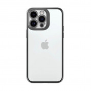 Spigen Optik Crystal Case - тънък силиконов (TPU) калъф за iPhone 14 Pro (сив-прозрачен) 1
