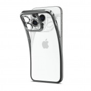Spigen Optik Crystal Case - тънък силиконов (TPU) калъф за iPhone 14 Pro (сив-прозрачен) 5