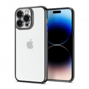 Spigen Optik Crystal Case - тънък силиконов (TPU) калъф за iPhone 14 Pro (сив-прозрачен)