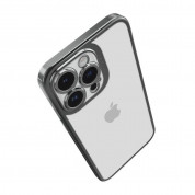 Spigen Optik Crystal Case - тънък силиконов (TPU) калъф за iPhone 14 Pro (сив-прозрачен) 6