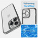 Spigen Optik Crystal Case - тънък силиконов (TPU) калъф за iPhone 14 Pro (сив-прозрачен) 10