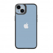 Spigen Optik Crystal Case - тънък силиконов (TPU) калъф за iPhone 14 (сив-прозрачен) 1