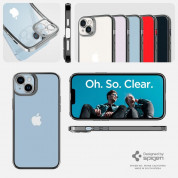 Spigen Optik Crystal Case - тънък силиконов (TPU) калъф за iPhone 14 (сив-прозрачен) 10