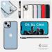 Spigen Optik Crystal Case - тънък силиконов (TPU) калъф за iPhone 14 (сив-прозрачен) 11