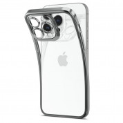 Spigen Optik Crystal Case - тънък силиконов (TPU) калъф за iPhone 14 Pro Max (сив-прозрачен) 5