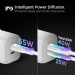 Spigen GaN PowerArc Dual USB-C Wall Charger PD 65W - захранване за ел. мрежа с 2xUSB-C PD изходи с технология за бързо зареждане (бал)  5