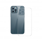 Baseus Crystal Case With Tempered Glass Set - поликарбонатов кейс и стъклено защитно покритие за дисплея на iPhone 12 Pro (прозрачен)