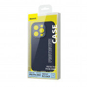 Baseus Liquid Silica MagSafe Gel Case (ARYC000503) - силиконов (TPU) калъф с MagSafe и стъклено защитно покритие за дисплея на iPhone 14 Pro (син) 7