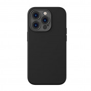 Baseus Liquid Silica MagSafe Gel Case (ARYC000503) - силиконов (TPU) калъф с MagSafe и стъклено защитно покритие за дисплея на iPhone 14 Pro Max (черен)