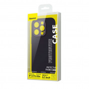 Baseus Liquid Silica Gel Case Set (ARYT020705) - силиконов (TPU) калъф и стъклено защитно покритие за дисплея за iPhone 14 Pro Max (лилав) 7