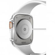 Dux Ducis Samo TPU Case - качествен силиконов (TPU) кейс с вграден протектор за дисплея за Apple Watch Ultra 49мм (сребрист) 5