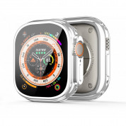 Dux Ducis Samo TPU Case - качествен силиконов (TPU) кейс с вграден протектор за дисплея за Apple Watch Ultra 49мм (сребрист) 1
