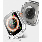 Dux Ducis Samo TPU Case - качествен силиконов (TPU) кейс с вграден протектор за дисплея за Apple Watch Ultra 49мм (сребрист) 3