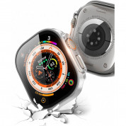 Dux Ducis Hamo Hard Case - качествен твърд кейс с вграден стъклен протектор за дисплея на Apple Watch Ultra 49мм (сребрист) 2