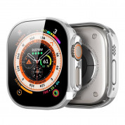 Dux Ducis Hamo Hard Case - качествен твърд кейс с вграден стъклен протектор за дисплея на Apple Watch Ultra 49мм (сребрист) 1
