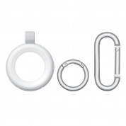 Otterbox Rugged AirTag Case - хибриден удароустойчив ключодържател за Apple AirTag (бял) 4