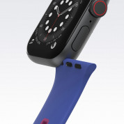 Otterbox All Day Comfort Antimicrobial Strap - изключително здрава силиконова каишка за Apple Watch 38мм, 40мм, 41мм (син-розов) 3