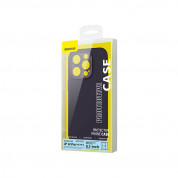 Baseus Liquid Silica Gel Case Set (ARYT020405) - силиконов (TPU) калъф и стъклено защитно покритие за дисплея за iPhone 14 Pro (лилав) 7