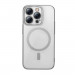 Baseus Glitter MagSafe Hybrid Protection Set - хибриден удароустойчив кейс с MagSafe и стъклено защитно покритие за дисплея на iPhone 14 Pro Max (сребрист-прозрачен) 1