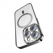 Baseus Glitter MagSafe Hybrid Protection Set - хибриден удароустойчив кейс с MagSafe и стъклено защитно покритие за дисплея на iPhone 14 Pro Max (сребрист-прозрачен) 1