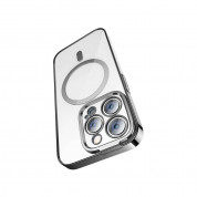 Baseus Glitter MagSafe Hybrid Protection Set - хибриден удароустойчив кейс с MagSafe и стъклено защитно покритие за дисплея на iPhone 14 Pro (сребрист-прозрачен) 1