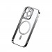Baseus Glitter MagSafe Hybrid Protection Set - хибриден удароустойчив кейс с MagSafe и стъклено защитно покритие за дисплея на iPhone 14 Pro (сребрист-прозрачен) 3